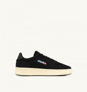 Autry Easeknit Medalist Low Sneakers Black Sneakers Uomo Nere | 74298-IQPV