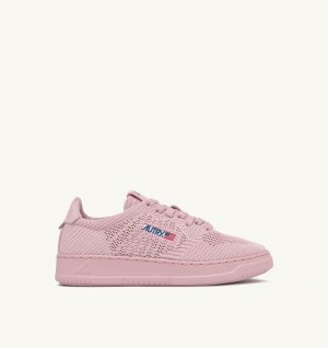 Autry Easeknit Medalist Low Sneakers Fabric Sneakers Donna Rosa | 83264-KTWR