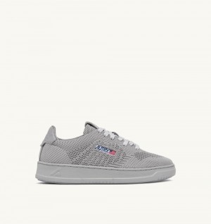 Autry Easeknit Medalist Low Sneakers Vapor Sneakers Uomo Grigie | 12634-SYQI