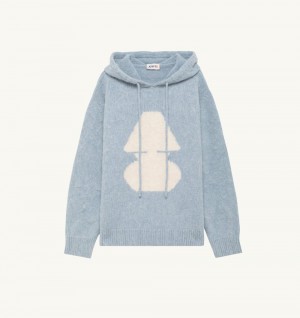 Autry Hoodie Wool Knit Top Uomo Blu Chiaro Blu | 17038-RWED