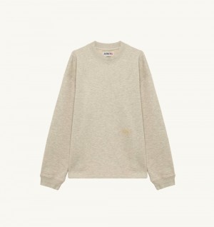 Autry Loose-fit Sweatshirt Heavy Jersey Top Uomo Grigie | 89320-LGUW