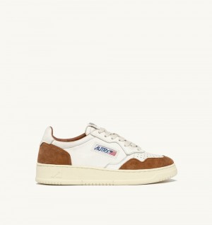 Autry Medalist Low Sneakers Goatskin Suede Sneakers Donna Bianche | 95340-WJUD