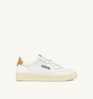 Autry Medalist Low Sneakers Leather Sneakers Donna Bianche | 30748-UAXM