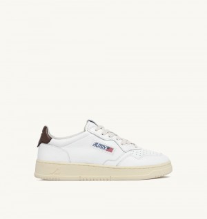 Autry Medalist Low Sneakers Leather Sneakers Uomo Bianche | 29463-HVYR