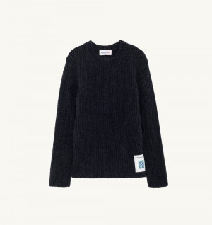 Autry Sweater Fisherman Knit Top Uomo Grigie | 12786-IAJL