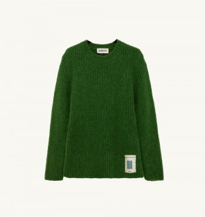 Autry Sweater Fisherman Knit Top Uomo Verdi | 15908-CHAS