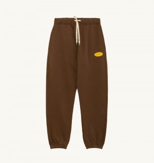 Autry Sweatpants Jersey Label Pantaloni Uomo Marrone | 28147-KRHF