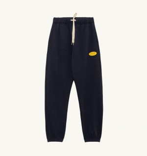 Autry Sweatpants Jersey Label Pantaloni Uomo Blu | 03925-YLBK