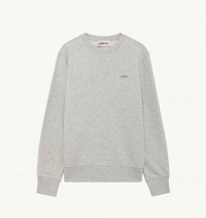 Autry Sweatshirt Jersey Label Top Uomo Grigie | 89760-HFRB