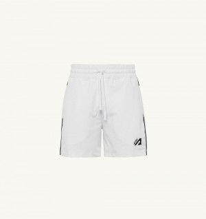 Autry Tennis Shorts Contrast Piping Pantaloni Uomo Bianche | 86149-MBTX