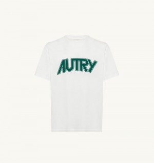 Autry T-shirt Cotton Jersey Top Uomo Bianche | 94138-GKXY