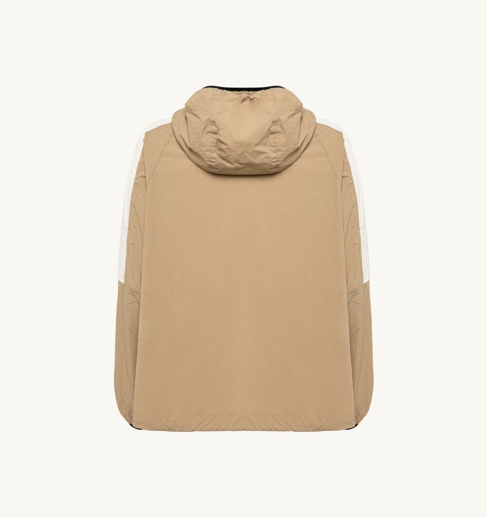 Autry Anorak Jacket Nylon Top Uomo Beige | 64395-OYAV