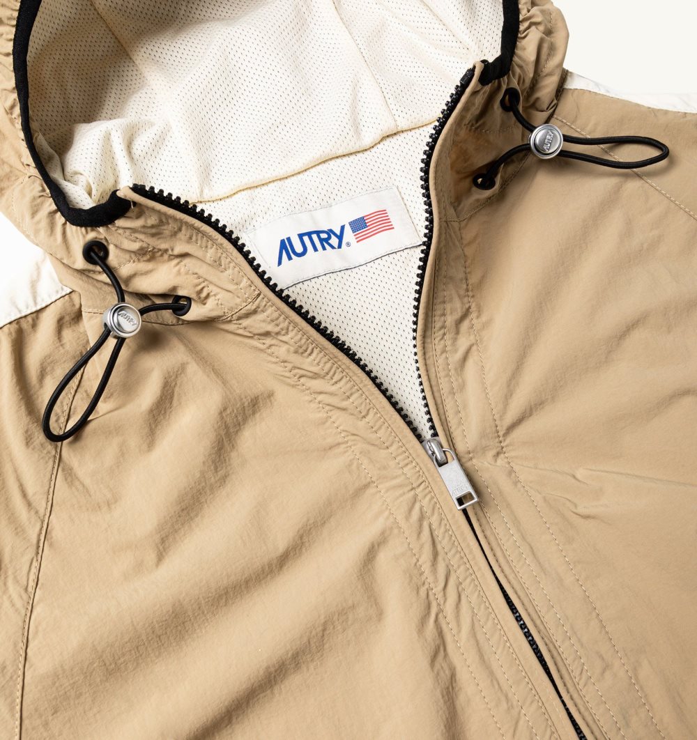 Autry Anorak Jacket Nylon Top Uomo Beige | 64395-OYAV