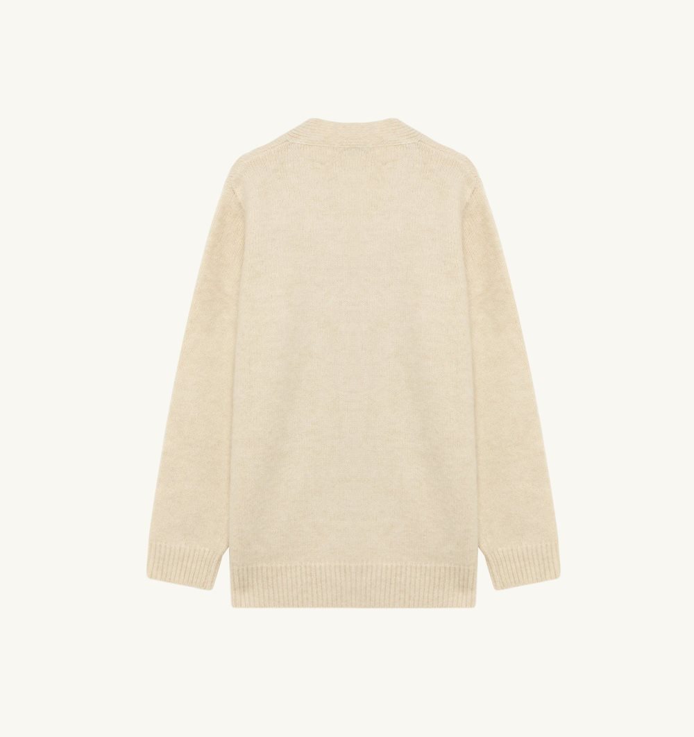 Autry Cardigan Wool Knit Top Uomo Bianche | 13675-XSDL