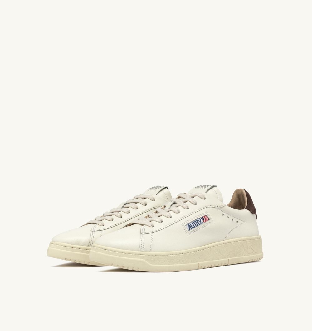 Autry Dallas Low Sneakers Leather Sneakers Uomo Bianche | 75348-KHUD