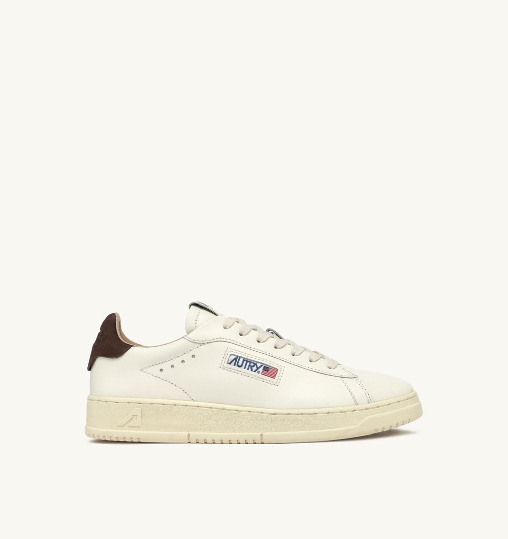 Autry Dallas Low Sneakers Leather Sneakers Uomo Bianche | 75348-KHUD