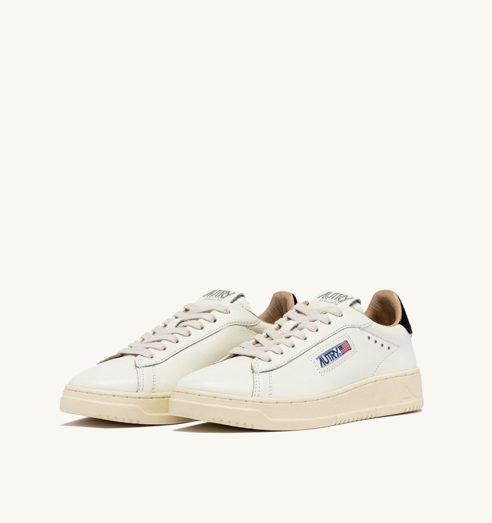 Autry Dallas Low Sneakers Leather Sneakers Uomo Nere Bianche | 20167-JMUQ