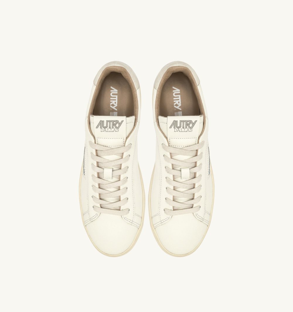 Autry Dallas Low Sneakers Leather Sneakers Donna Bianche | 93158-VAYD