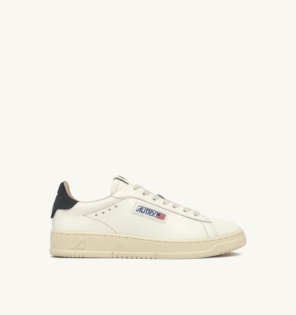 Autry Dallas Low Sneakers Space Leather Sneakers Uomo Bianche | 71026-PGVY