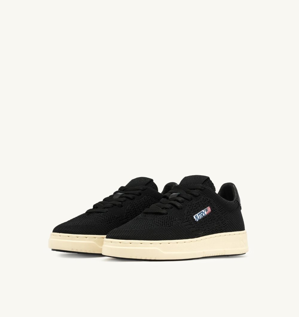 Autry Easeknit Medalist Low Sneakers Black Sneakers Donna Nere | 74609-VFQG