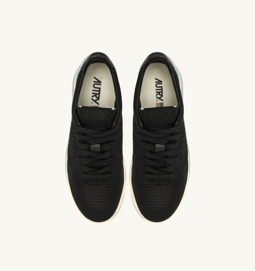 Autry Easeknit Medalist Low Sneakers Black Sneakers Donna Nere | 74609-VFQG