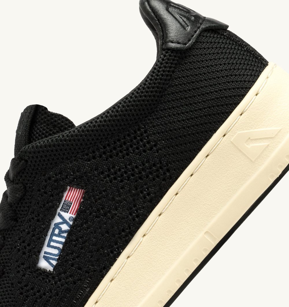 Autry Easeknit Medalist Low Sneakers Black Sneakers Uomo Nere | 74298-IQPV