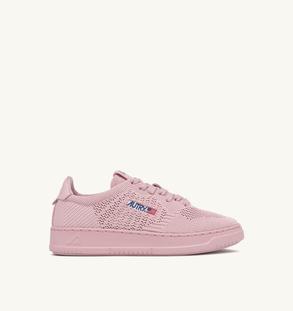 Autry Easeknit Medalist Low Sneakers Fabric Sneakers Donna Rosa | 83264-KTWR