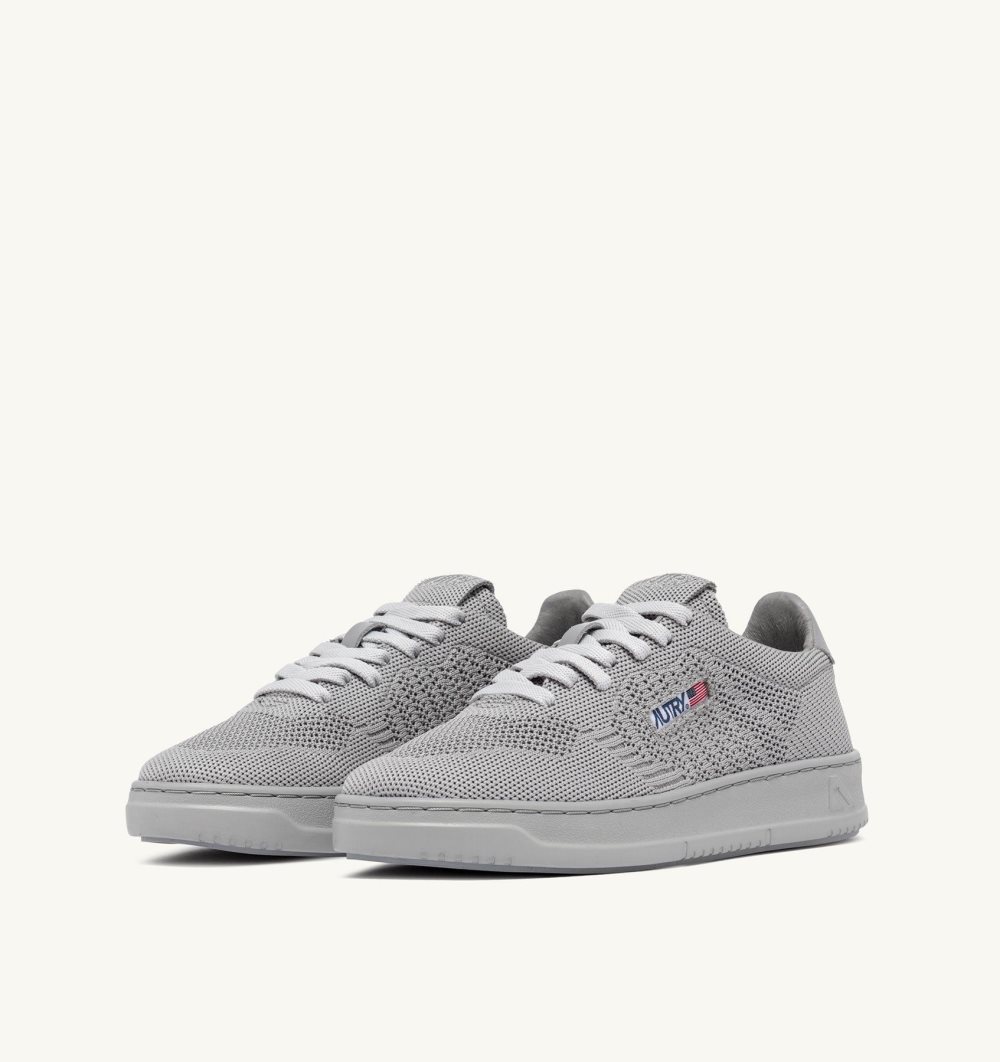 Autry Easeknit Medalist Low Sneakers Vapor Sneakers Uomo Grigie | 12634-SYQI