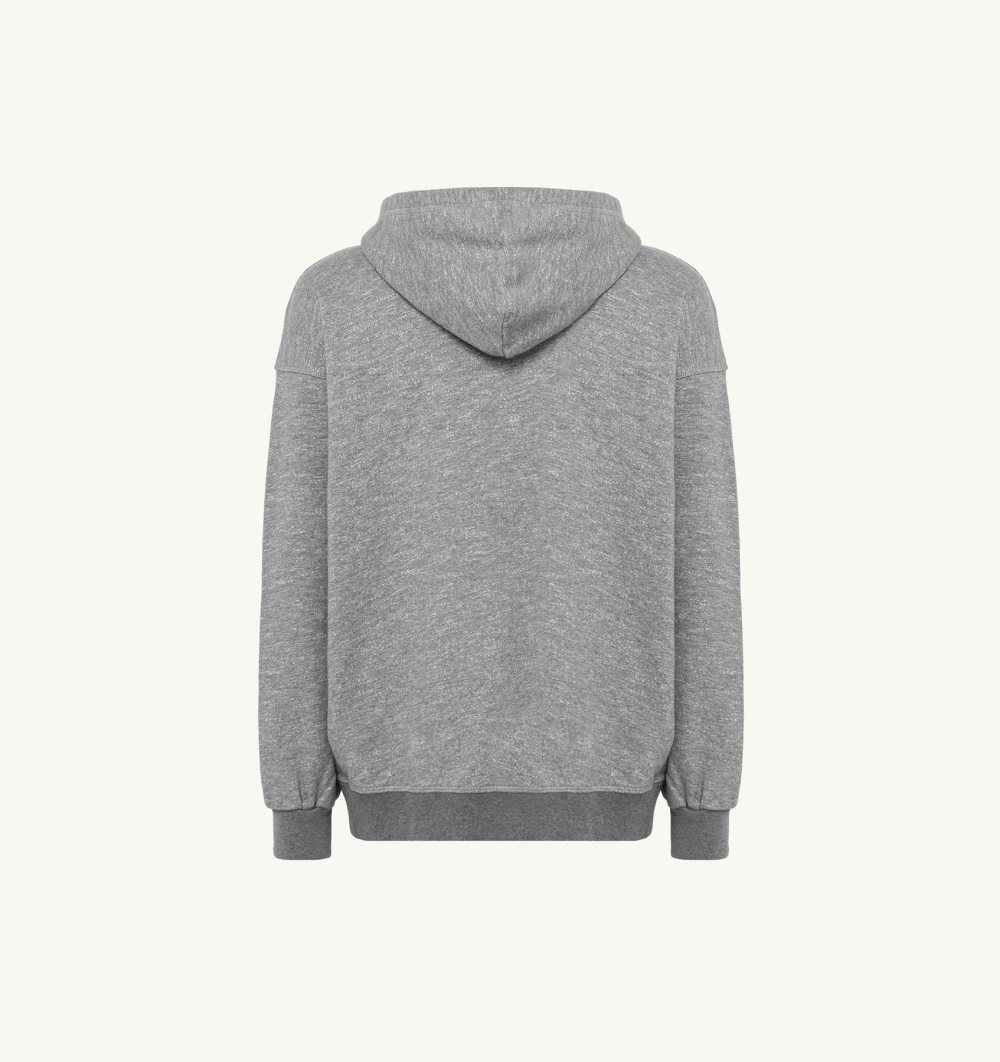 Autry Hooded Sweatshirt Melange Cotton Top Uomo Grigie | 41259-UWZX