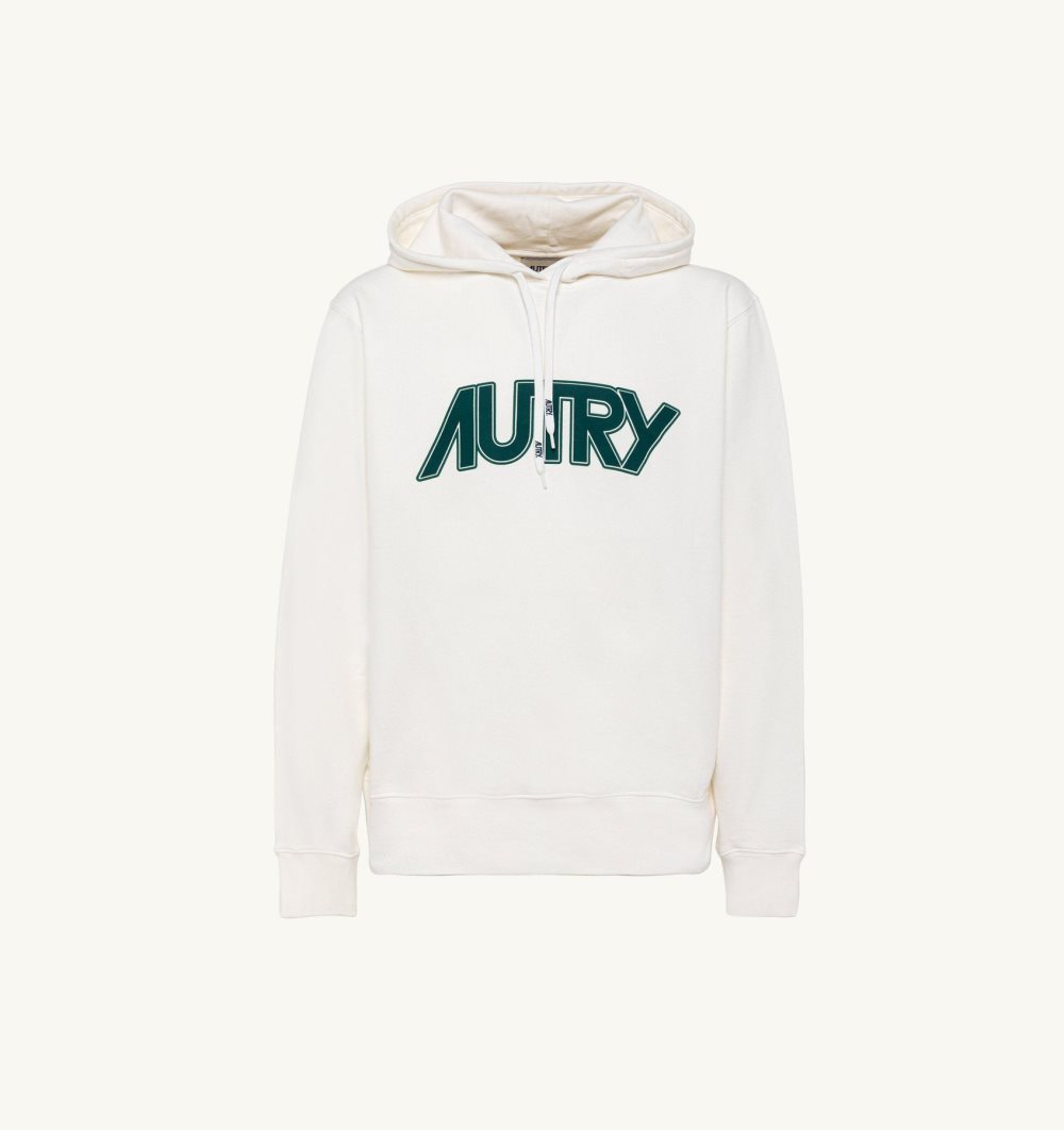 Autry Hooded Sweatshirt Top Uomo Bianche | 46258-PIFG