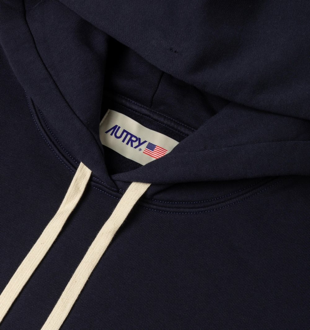 Autry Hoodie Jersey Printed Logo Top Uomo Blu | 29315-VROW