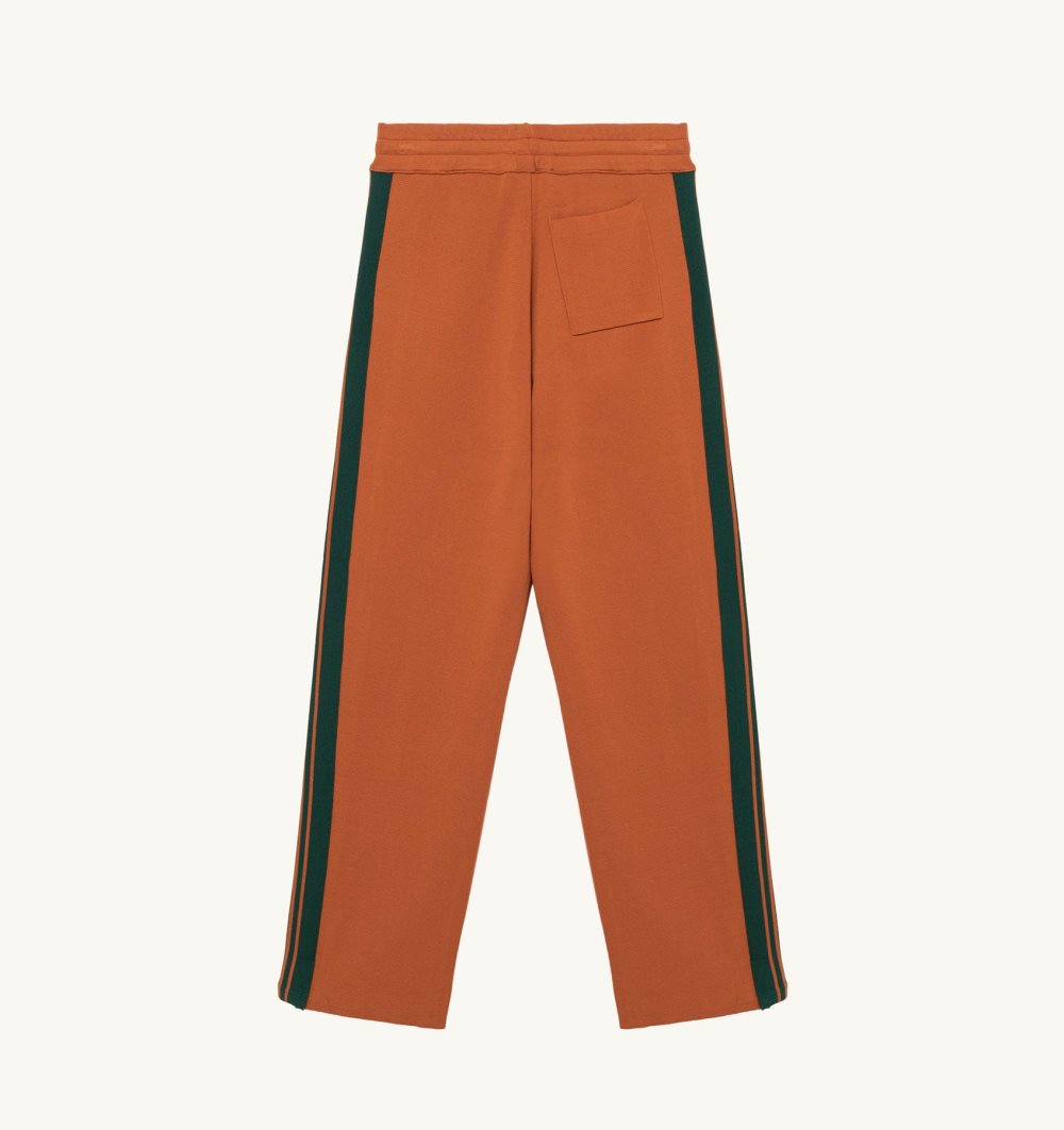 Autry Joggers Viscose Pantaloni Uomo Arancioni | 27043-KJNI