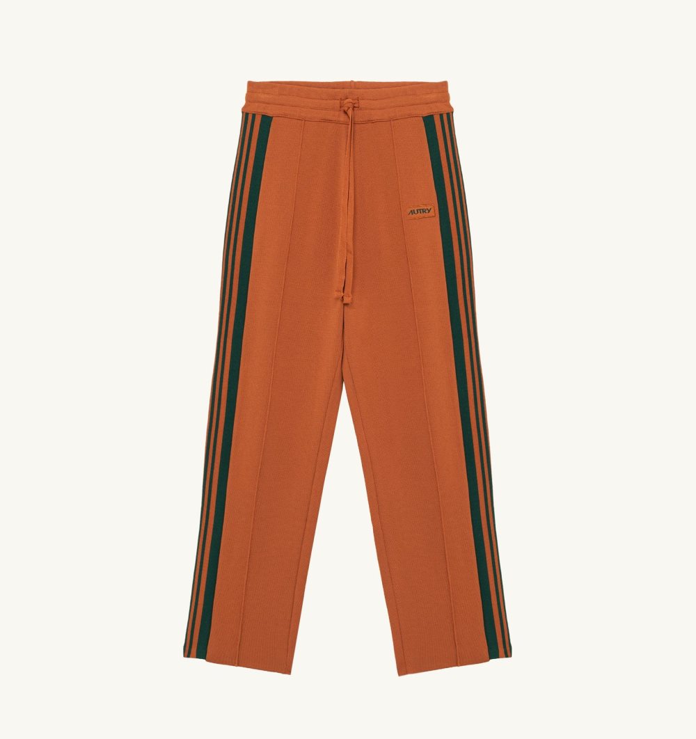 Autry Joggers Viscose Pantaloni Uomo Arancioni | 27043-KJNI