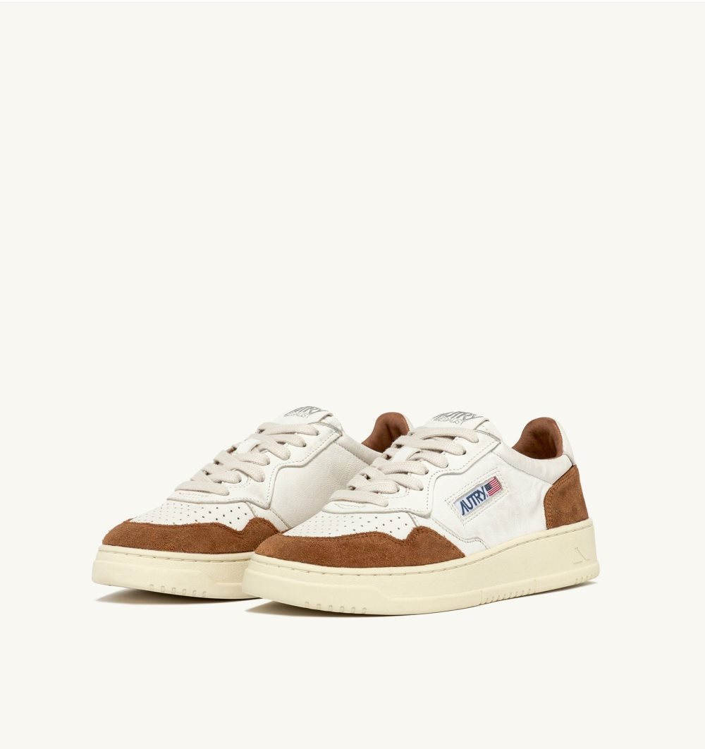 Autry Medalist Low Sneakers Goatskin Suede Sneakers Donna Bianche | 95340-WJUD