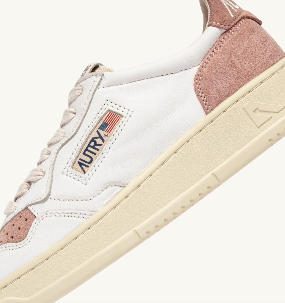 Autry Medalist Low Sneakers Leather Nude Sneakers Donna Bianche Rosa | 90531-MLVH