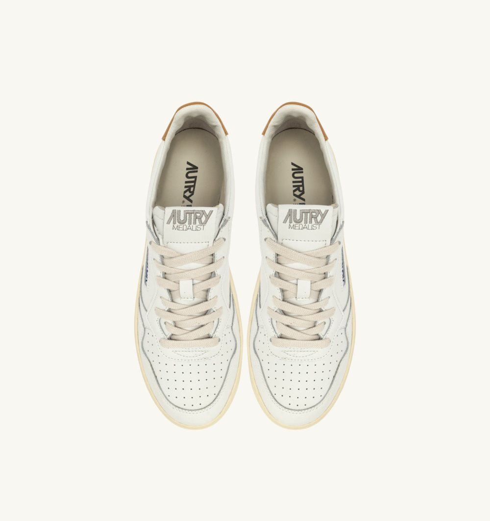 Autry Medalist Low Sneakers Leather Sneakers Donna Bianche | 30748-UAXM