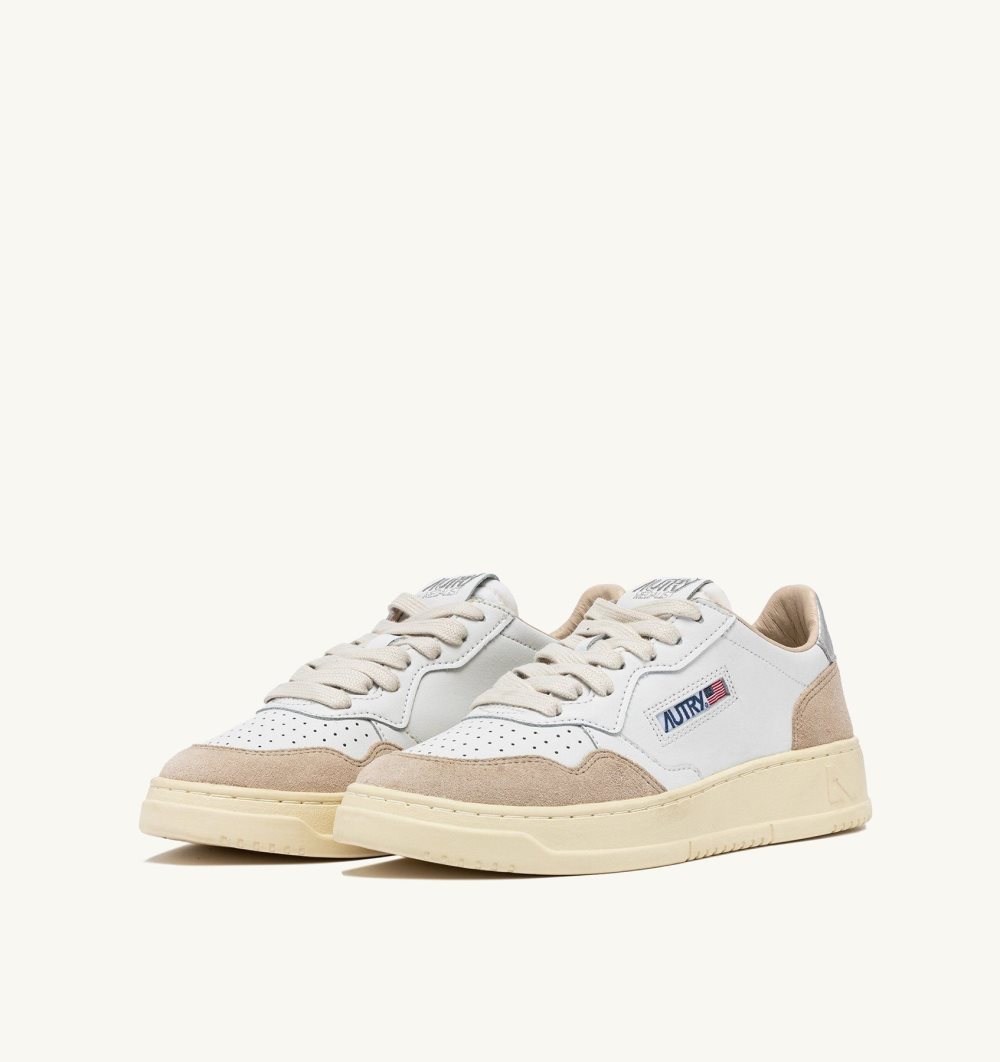 Autry Medalist Low Sneakers Leather Sneakers Donna Bianche | 16075-BXKF