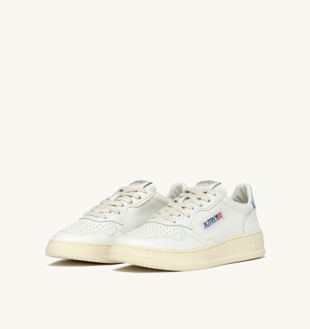 Autry Medalist Low Sneakers Leather Sneakers Donna Bianche Blu | 14069-NXLU