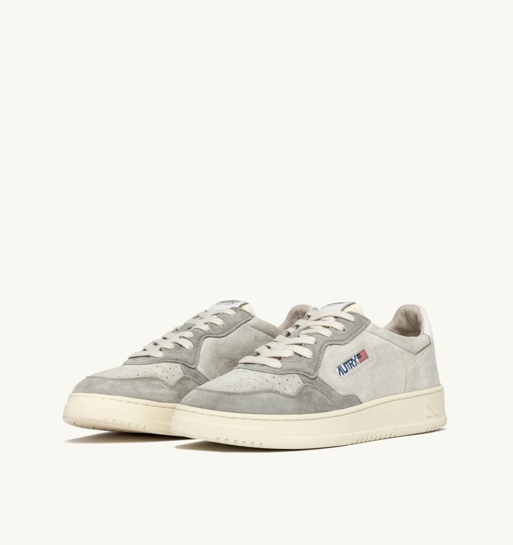 Autry Medalist Low Sneakers Sneakers Uomo Grigie Beige | 14375-HYKR