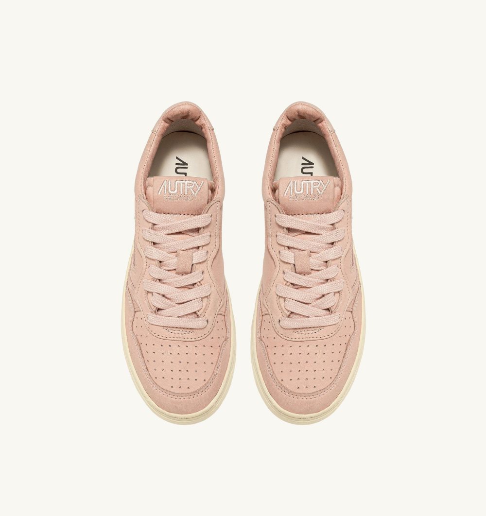 Autry Medalist Low Sneakers Soft Goatskin Sneakers Donna Rosa | 35127-GXMH