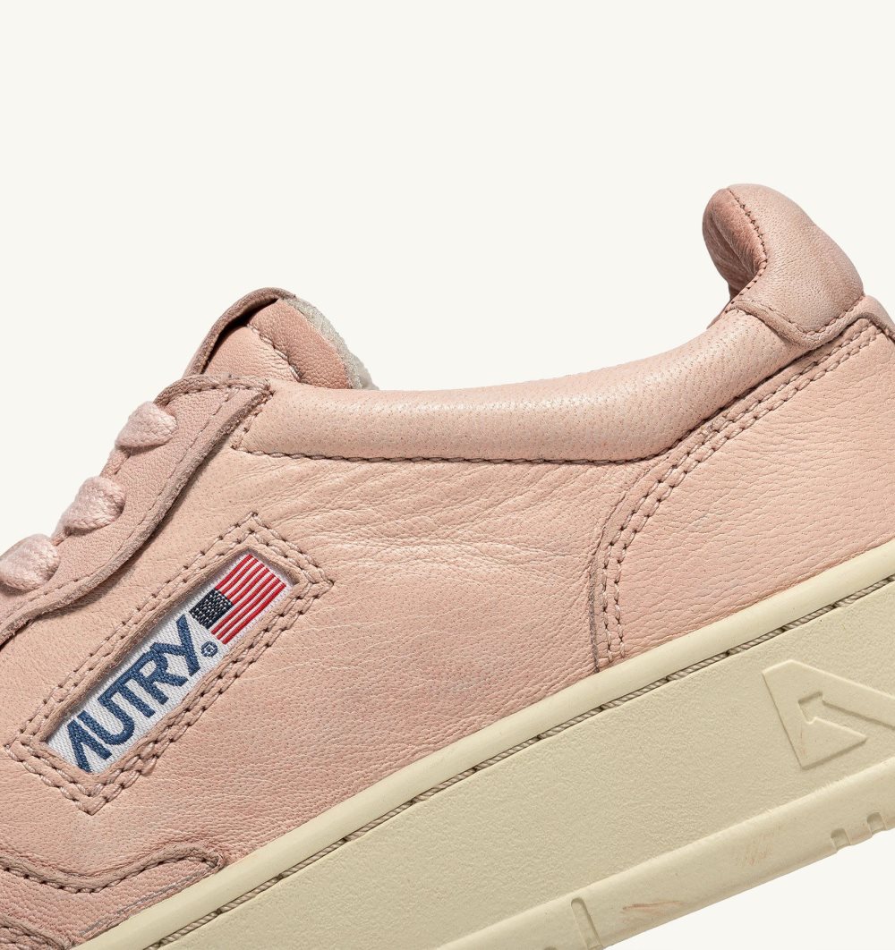 Autry Medalist Low Sneakers Soft Goatskin Sneakers Donna Rosa | 35127-GXMH