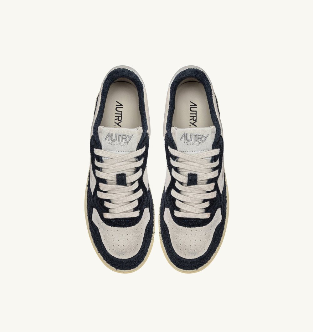 Autry Medalist Low Sneakers Space Sneakers Uomo Bianche Blu | 85291-ZAQI