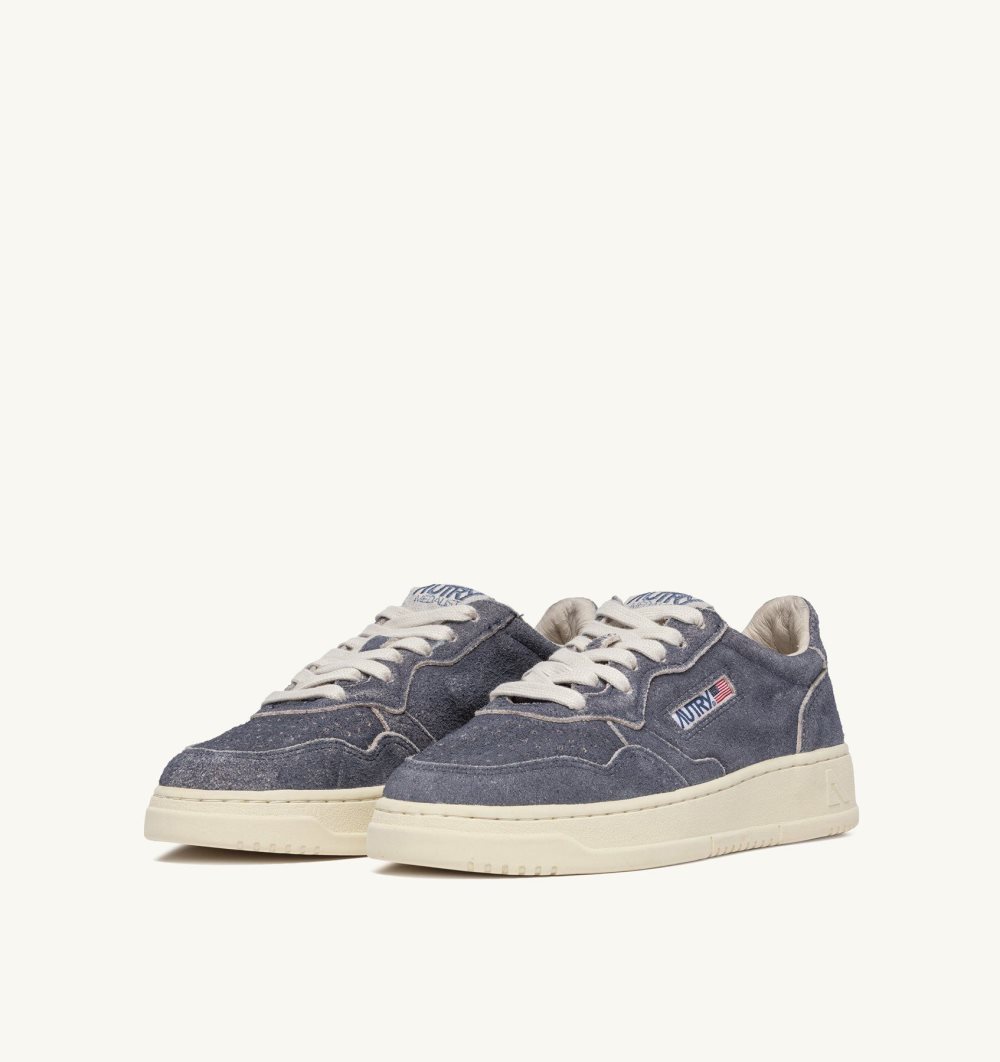 Autry Medalist Low Sneakers Suede Sneakers Uomo Blu | 70453-SNMD