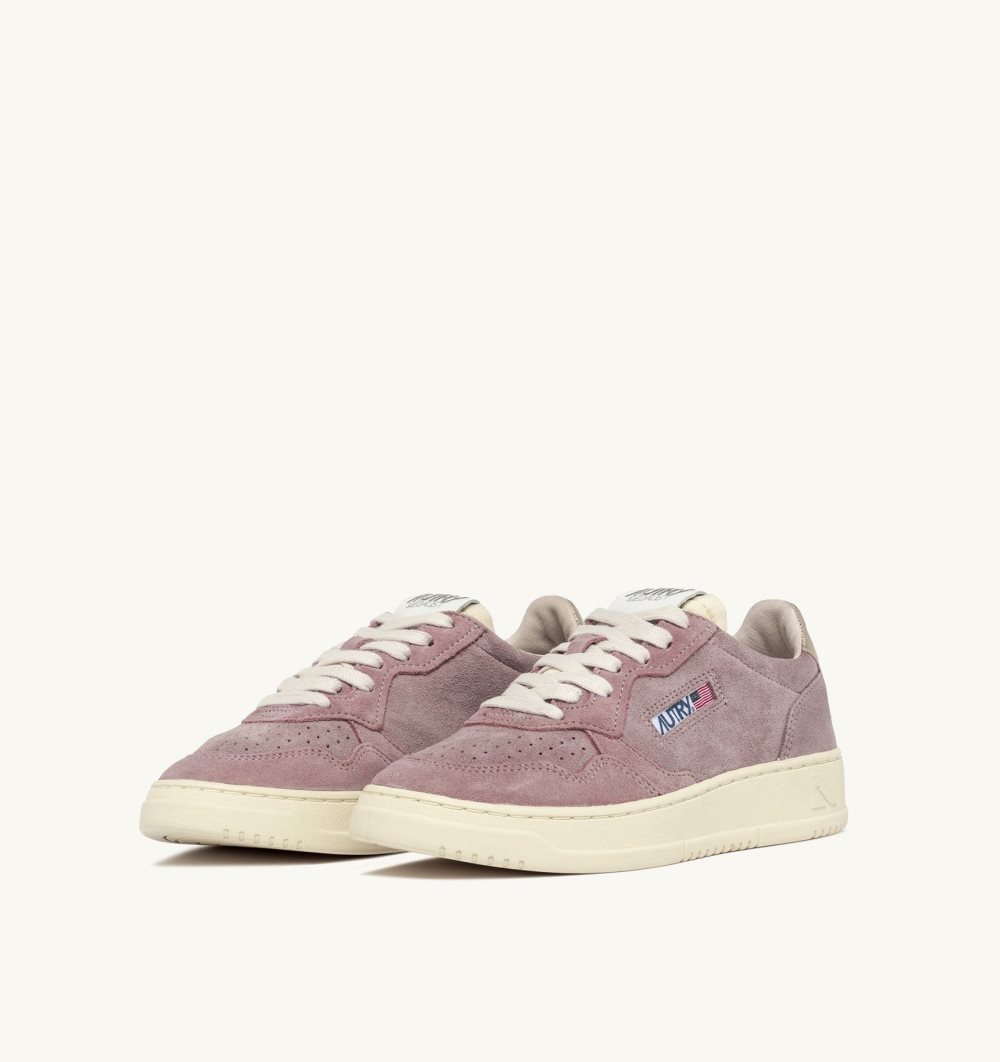 Autry Medalist Low Sneakers Suede Sneakers Donna Rosa | 65724-PYQC