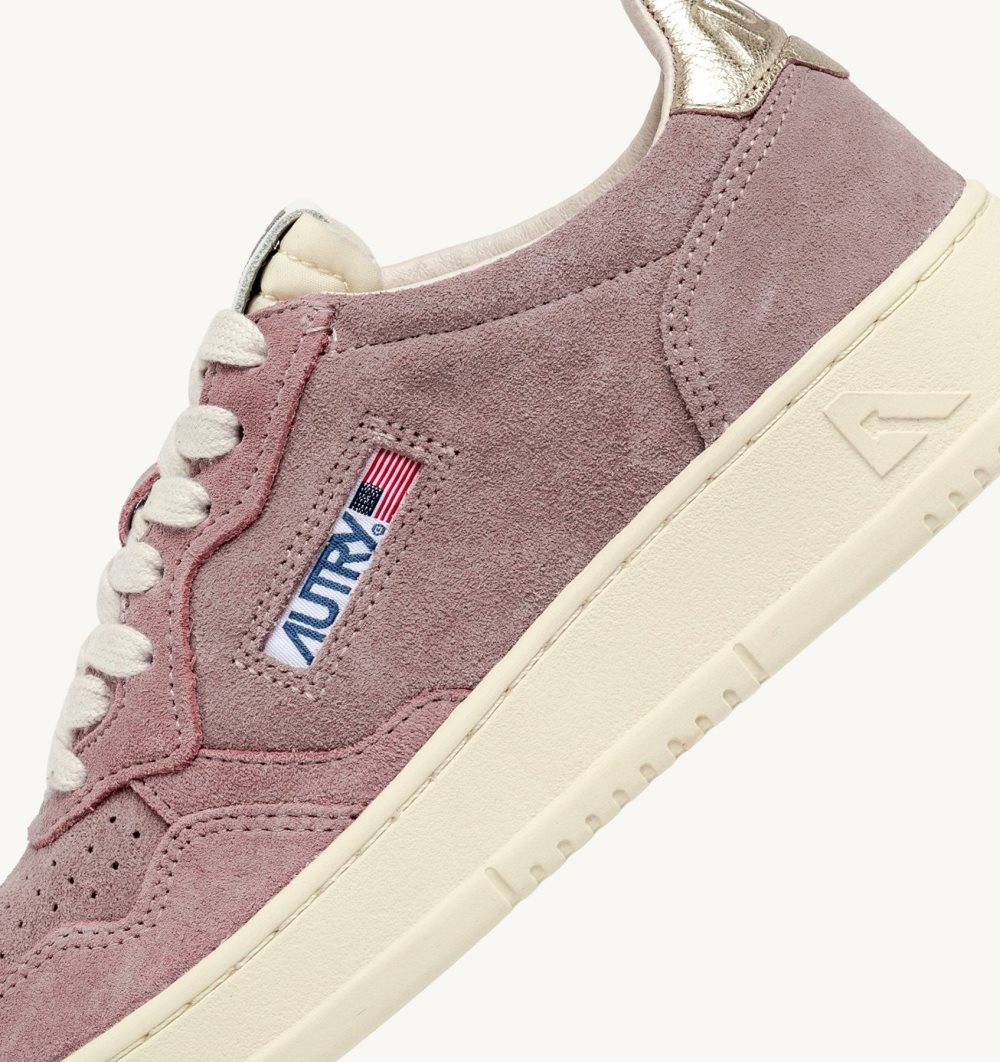 Autry Medalist Low Sneakers Suede Sneakers Donna Rosa | 65724-PYQC