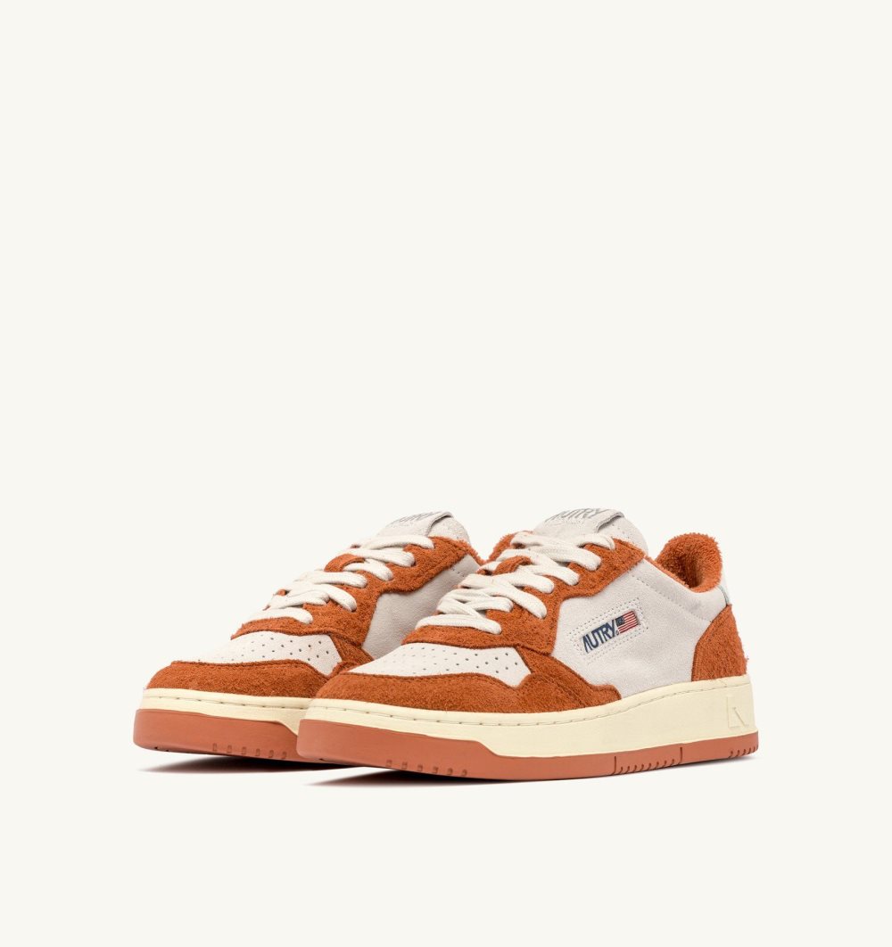 Autry Medalist Low Sneakers Terracotta Suede Sneakers Donna Bianche | 75012-JVGI