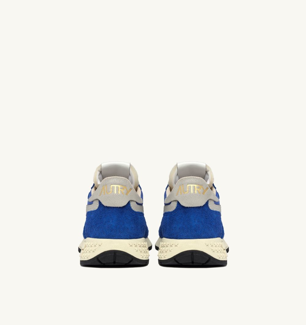 Autry Reelwind Low Sneakers Nylon Suede Sneakers Uomo Blu | 83720-OBQE