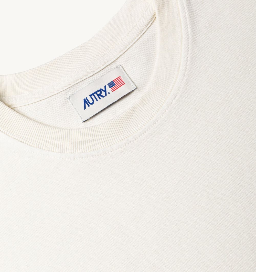 Autry Relaxed Fit T-shirt Cotton Jersey Top Uomo Bianche | 15796-SKRZ