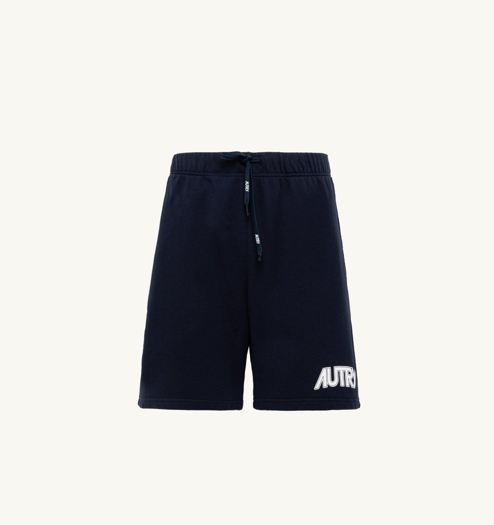 Autry Shorts Cotton Pile Pantaloni Uomo Blu | 68379-MOAL