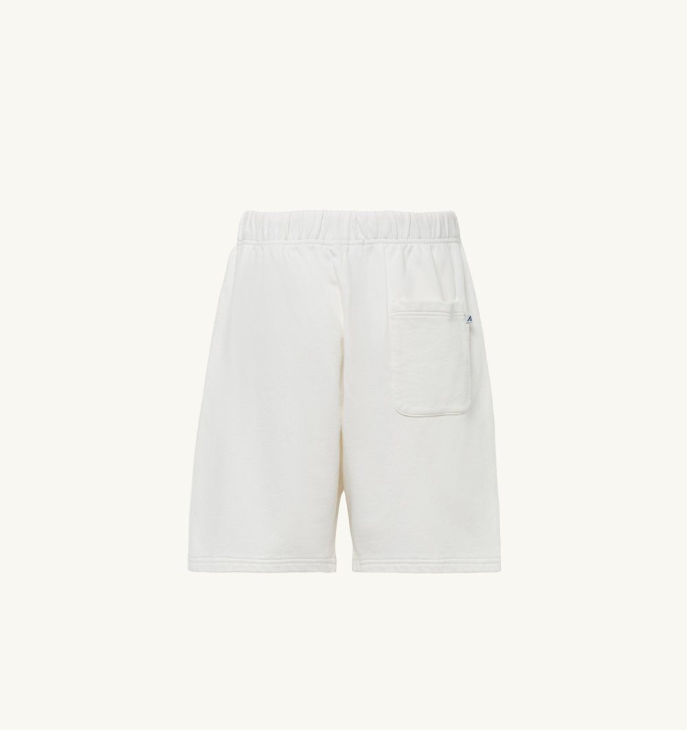 Autry Shorts Cotton Pile Pantaloni Uomo Bianche | 45810-RWEZ